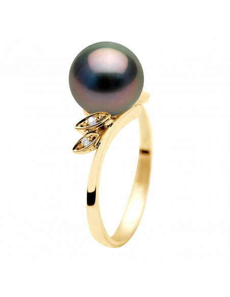 Bague Joaillerie en Or, Diamants et Perle de Tahiti