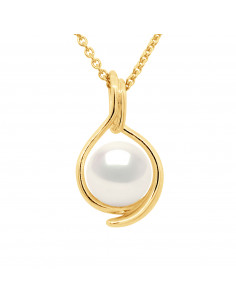 Pendentif Double Face - Perle de Culture d'Eau Douce 8-9 mm