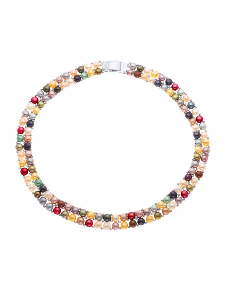 Collier 2 Rangs Perles de Culture 4 mm - 5 Coloris
