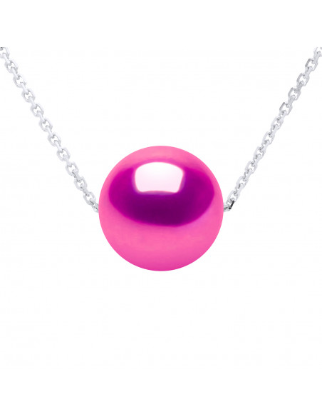 Collier Chaine Perle de Culture Ronde 8 mm en Argent 925 - 5 Coloris